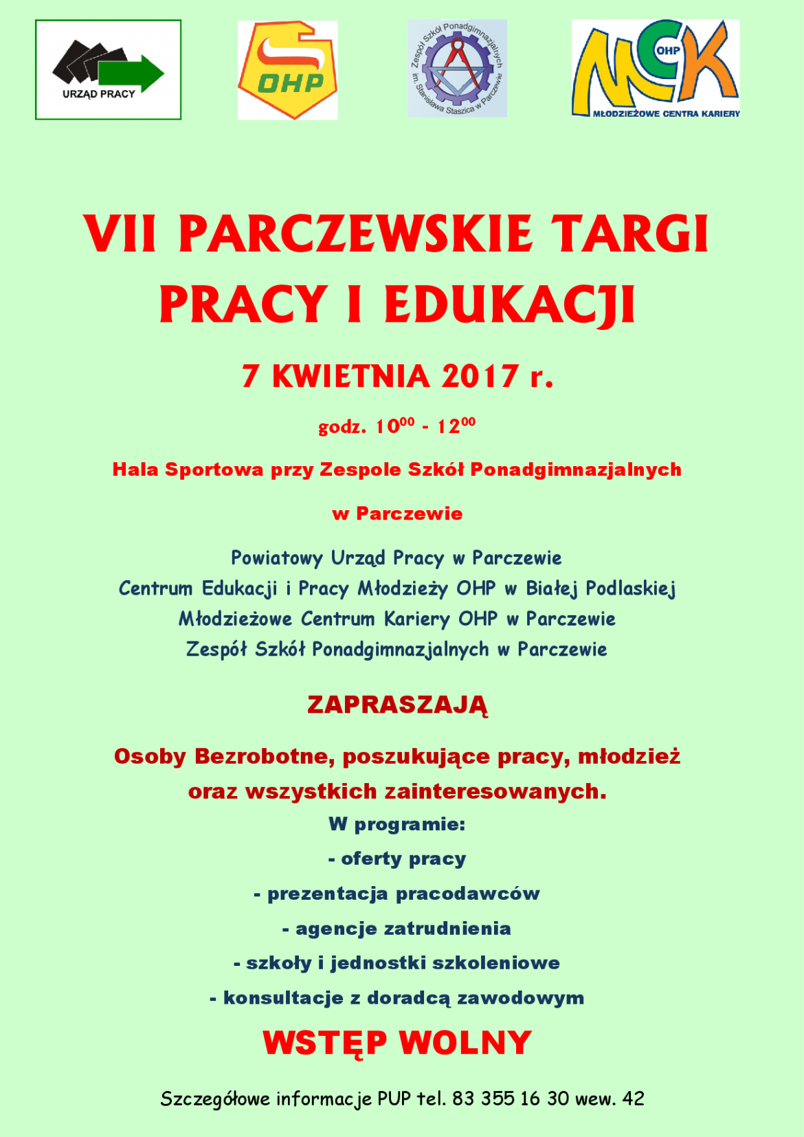 Plakat Targi PRacy i Edukacji 2017
