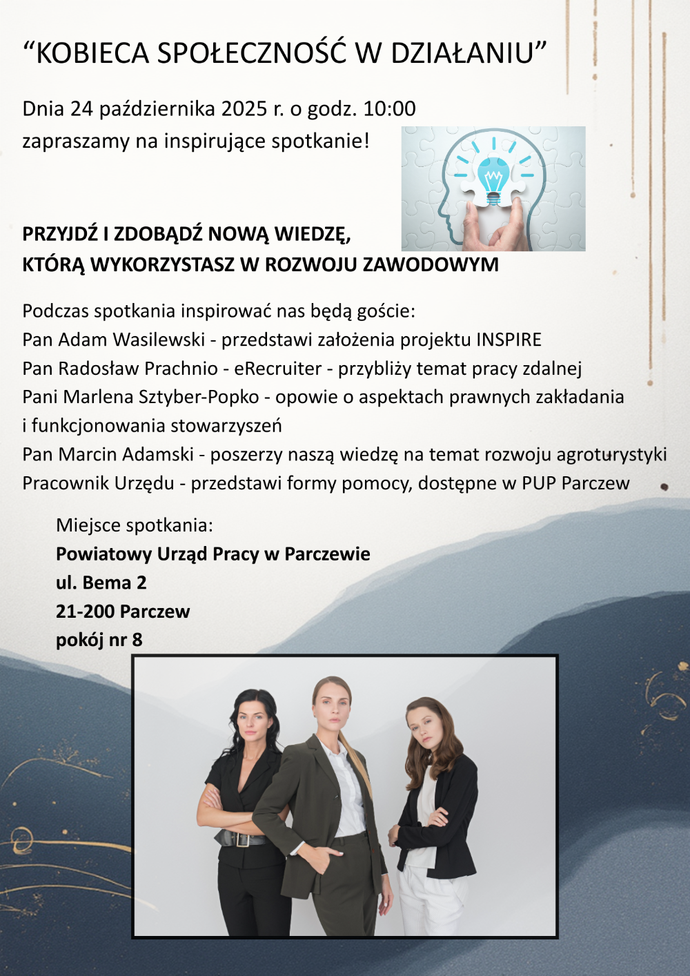 Ulotka zaproszenie na potkanie kobiet
